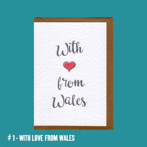 #1 With Love From Wales Greeting Card