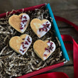 Load image into Gallery viewer, Persian Love Cake Welsh Cakes from a Valentines Day and Dydd Santes Dwynwen Gift Box. Handmade Welsh Cakes from MamGu Welsh Cakes in Pembrokeshire Wales.
