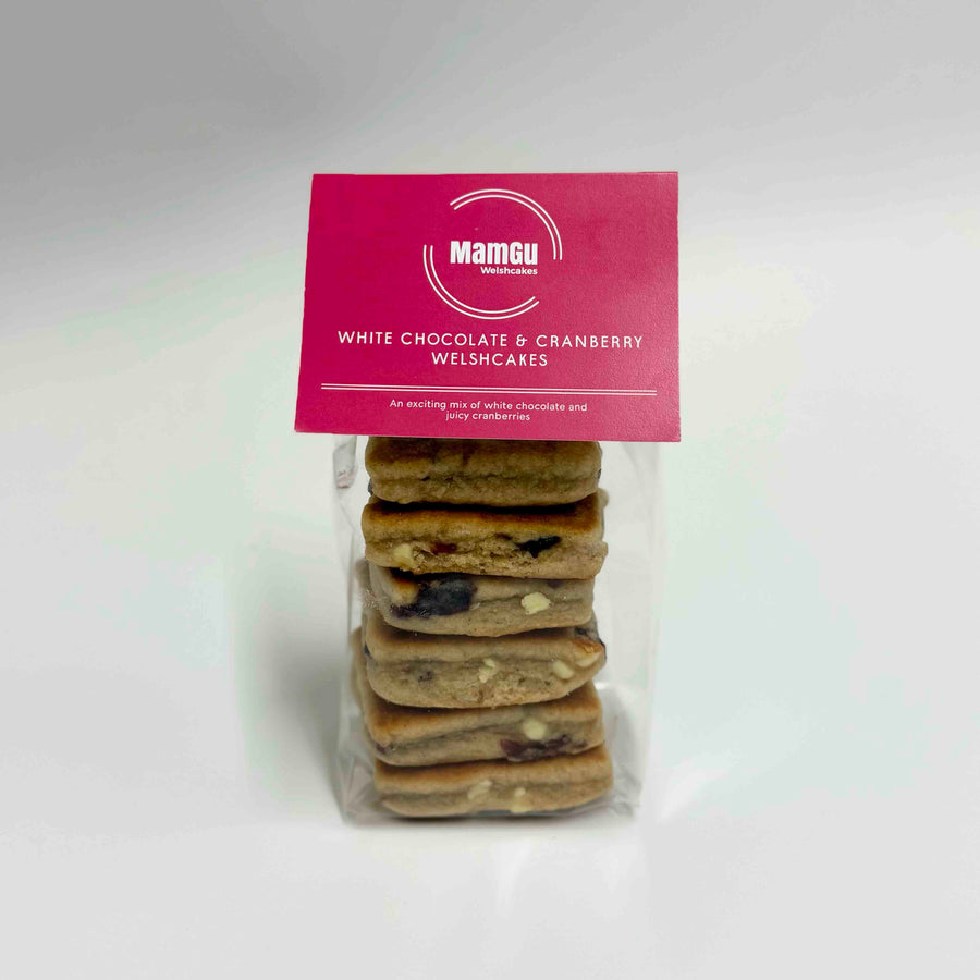 White Chocolate and Cranberry Welsh Cakes from MamGu Welshcakes